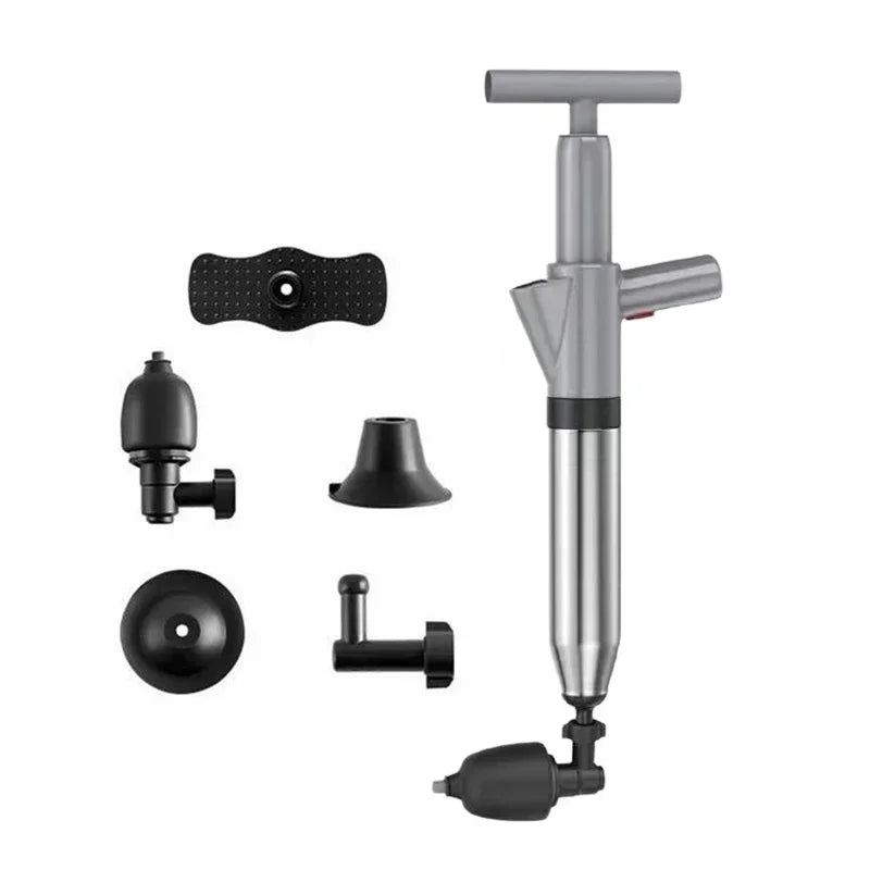 Professional High Pressure Pipe Plunger Toilet Plungers Pump Air Blaster Hose Unblocker Opener Drain Sinks Cleaning Gun Bathtub